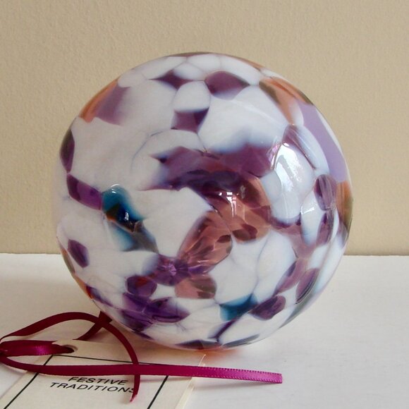 Hand Blown Glass Ornament Art Glass Christmas Tree Ornament One-of-a-Kind - Picture 6 of 9